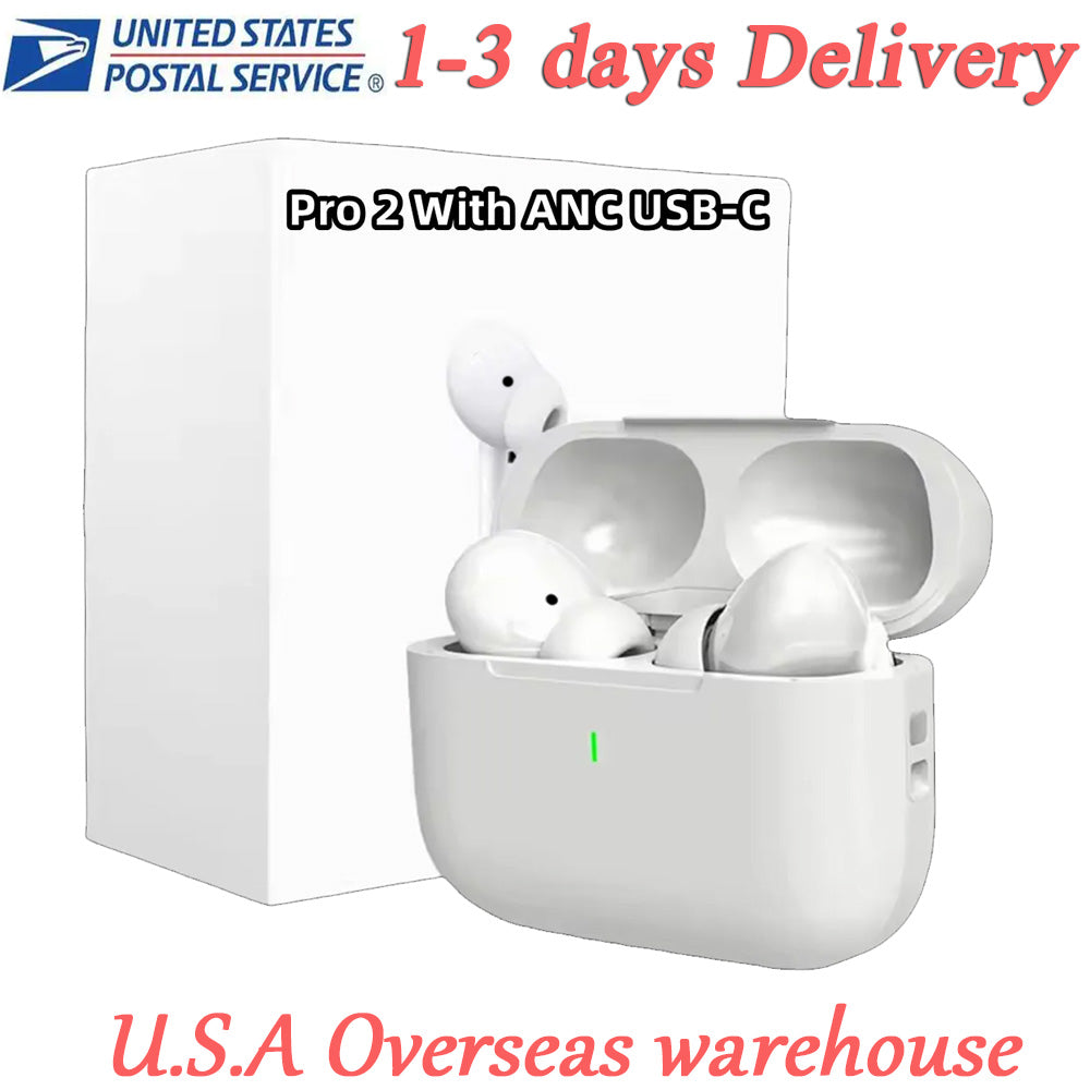 2024 New 4th Gen Pods Pro 2 With ANC USB C TWS Wireless Bluetooth Earphones Pods Pro 6 Earbuds Earphone Handfree Headset USB-C charging port For Xia