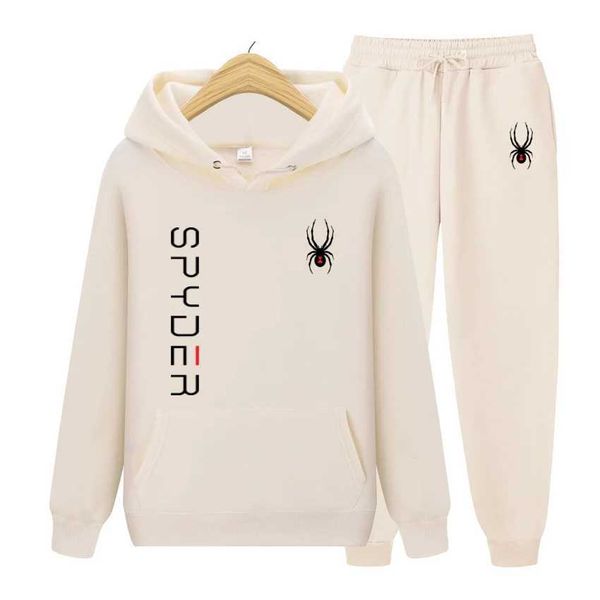 Men's Tracksuits Menções coreanas Capuz do capuz Sportswear Conjunto de areia de outono e inverno Capuz de moletom+calça conjunto de roupas