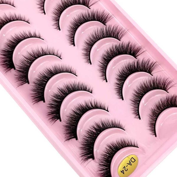 hes New 10 Pairs 3D Faux Mink Hair False Eyelashes Natural Messy Eyelash Crisscross Wispy Fluffy Lashes Extension Eye Makeup Tools S2411206