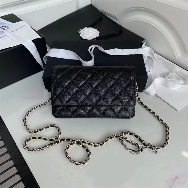 Totes Small crossbody designer bag woc shoulder bags small flap clover sac luxe black white litchi cowhide purse designer woman handbag high