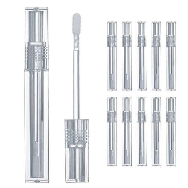 Suqare Transparent Gloss With Brush Makeup Lipstick Tube Lip Balm Empty Tubes Containers Cosmetics DIY Salon