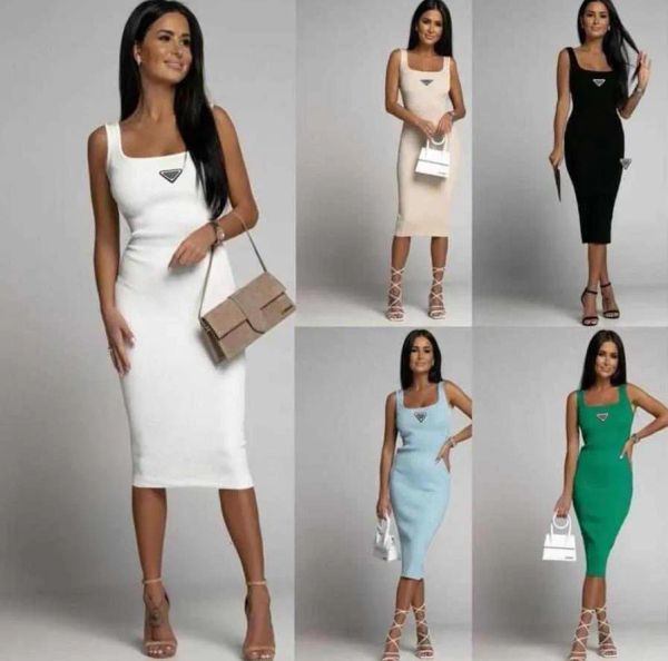 Womens Casual Dresses Sleeveless Printed Designer Vest Tops Short Tanks Classic Flat Skirts Woman Slim Outwears Summer Dress X241223