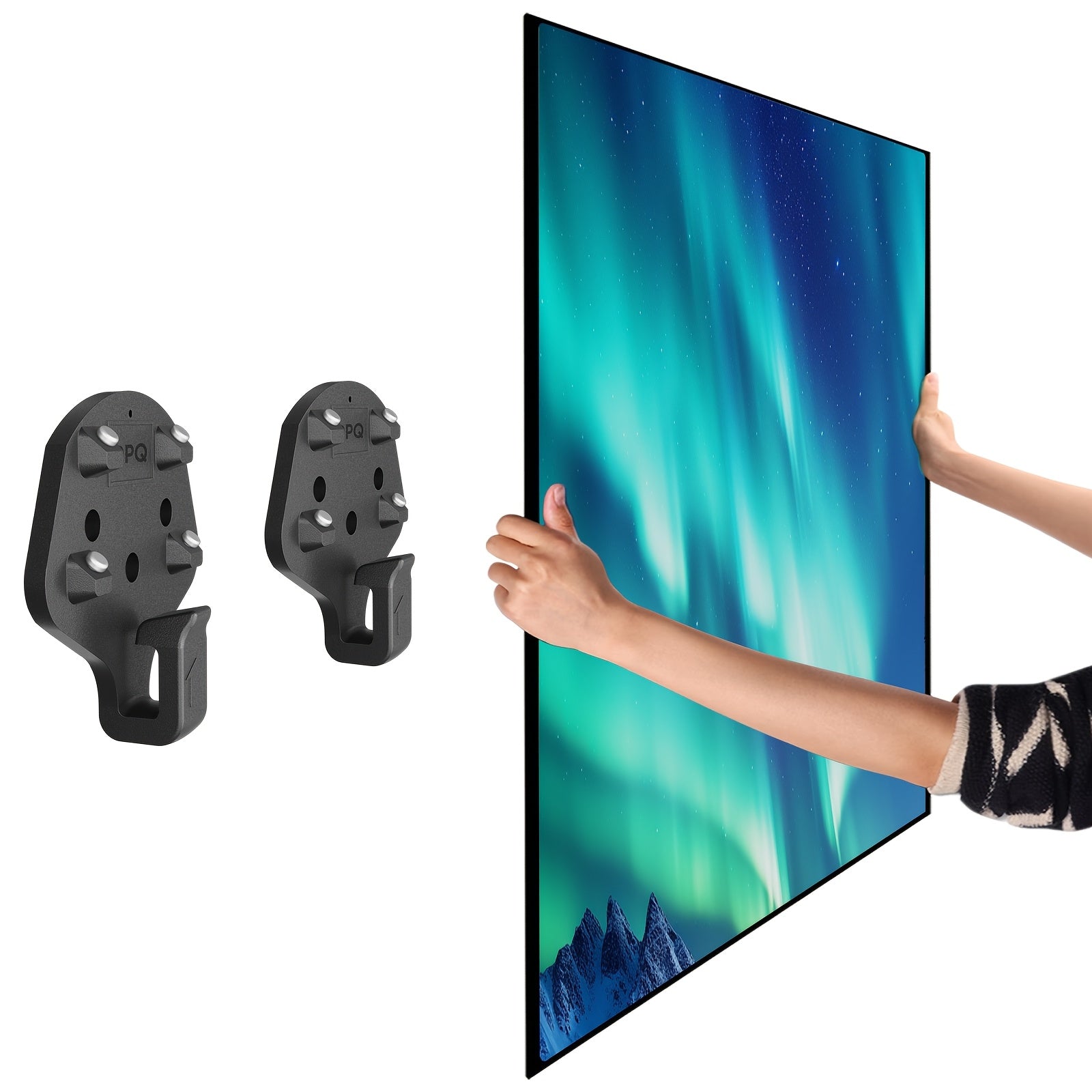 TEMU Ppq No Stud Drywall Tv Wall Mount, No Drill Tv Mount Bracket Diy For 19- Inch Tvs, Low Profile Studless Tv Wall Mount Vesa 900x600 Mm, Up To 165