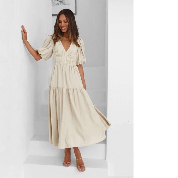 Hot Selling Summer New Product, High End Deep V Bubble Sleep Ventilation Dress, European and American Fashionable Women&#039;s Clothing