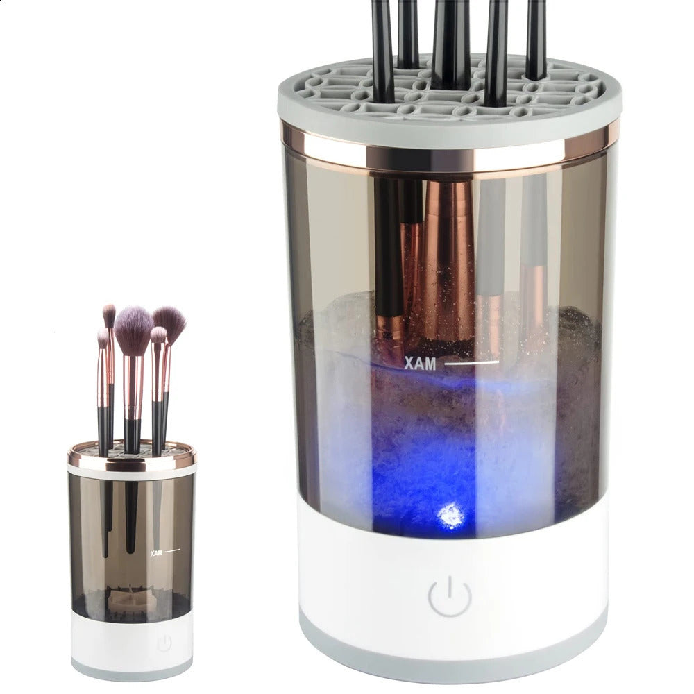 Makeup Brush Cleaner Machine Electric Makeup Brush Cleaner Automatic Makeup Brush Cleaner with Brush Cleaning Mat 240719