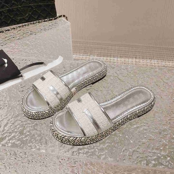 chanalShoes Sandals Designer Fashion Slide Platform Slippers Woman Flip Flops Shoes Leather Szxczc