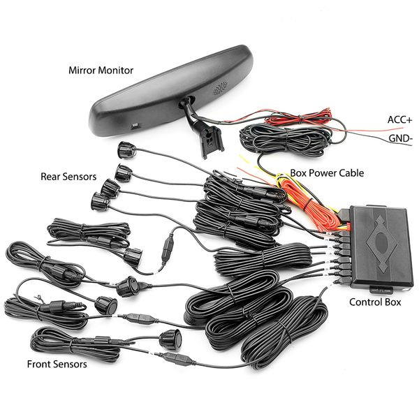 Anti-glare Electronic Auto Dimming Car Interior Rearview Mirror Parking Monitor Front Rear Radar Sensor With Original Bracket