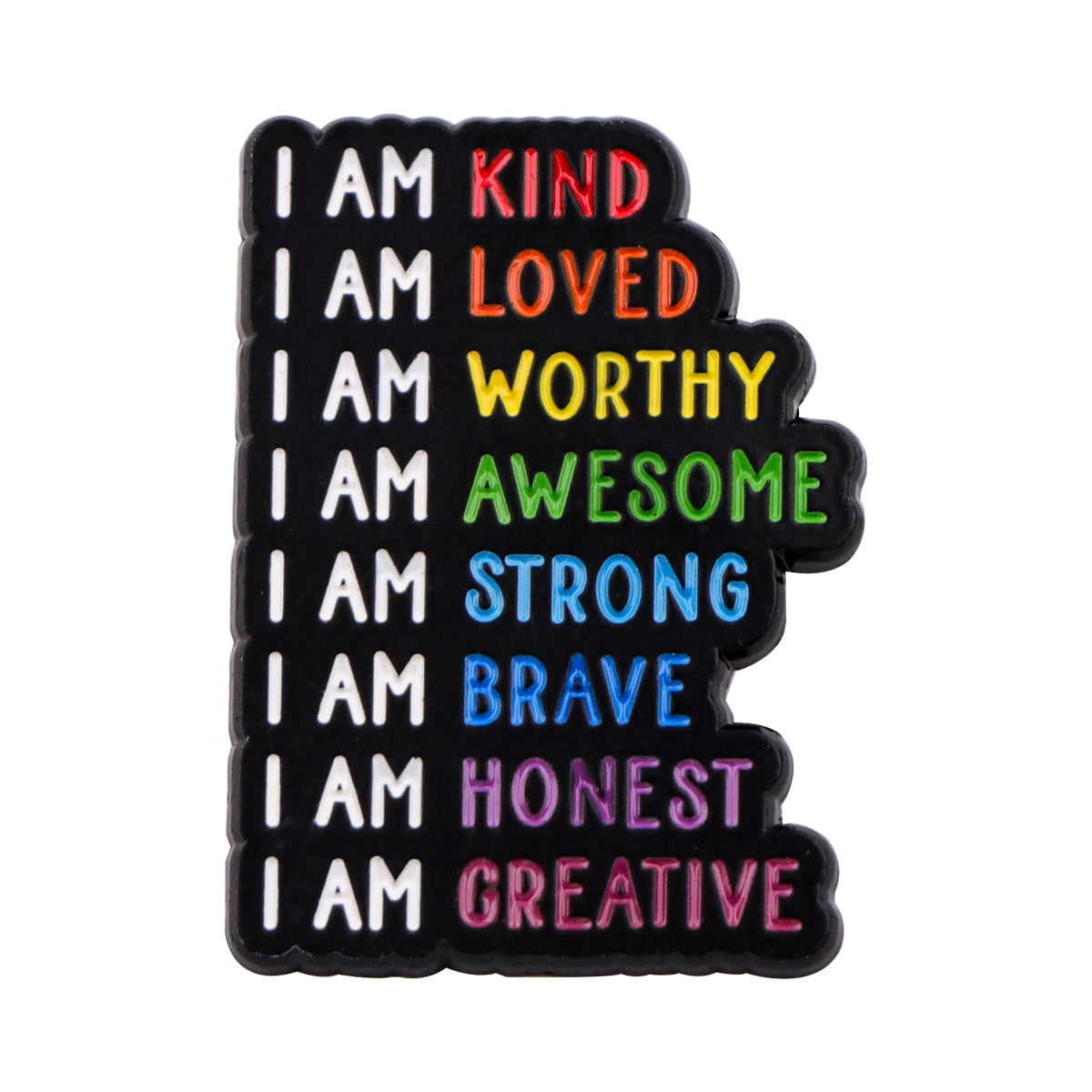 TEMU 1pc Dmlsky Alloy Enamel Pin, Cartoon Motivational Quotes, Mixed Color Lapel Pin For Hats, Clothes, Backpacks, Mental Awareness Jewelry Accessory