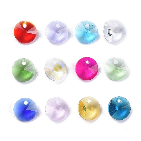 180 pz 12 colori birthstone charms charms in vetro