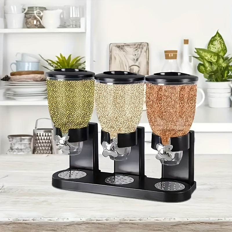 TEMU Cereal Dispenser 3-cup Grain Dispenser: Breakfast , Oats, Snacks, . A Must-have Kitchen Organizer For Effortless Storage And !.