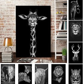 1 pc animal mur art toile girafe éléphant affiches et impressions moderne mur art photo pour salon pas de cadre