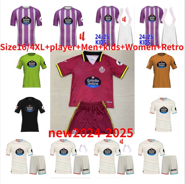 4XL 24 25 Real Valladolid soccer jersey AMALL AH Club SAD 2024 2025 camisetas de futbol kit kids Enes Unal Oscar Plano Equipment G. PL .ATA