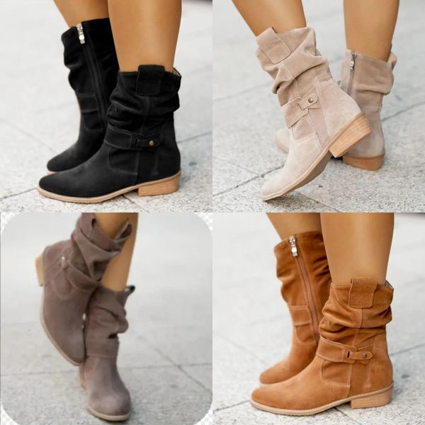 boots Winter new womens boots high heels ankle womens brown boots knee boots snow boots ultra platform boots casual party ladies beige brown