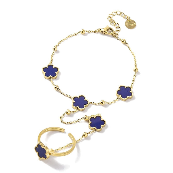 Bracelets à anneaux en acier inoxydable 304 avec placage ionique (IP)