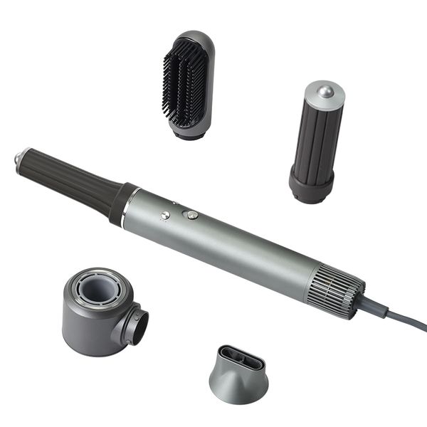 6 in 1 Professional Ionic Salon Hair Dryer Speed blow dryer with 110,000RPM self rotating curg iron hair straightener