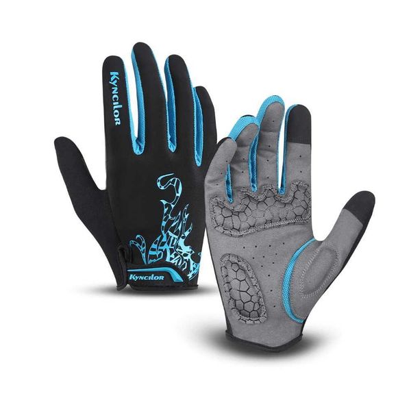 Sports Gloves Outdoor Cycling Gloves Full Finger Shockproof Microfiber Wear Resistant Breathable Anti-sweat Touchscreen Motorbike Gloves Men