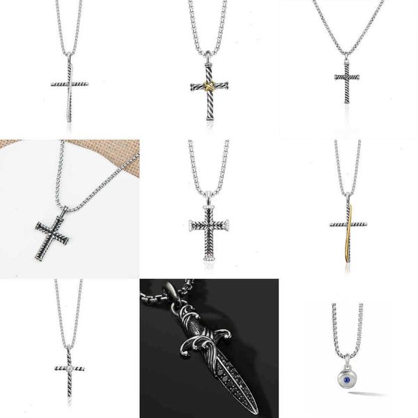 Diamond Women Mens Woman Necklace Pendant Necklaces luxury twisted cable designers jewellery Chain Cross Men Popular Strings evil eye chain