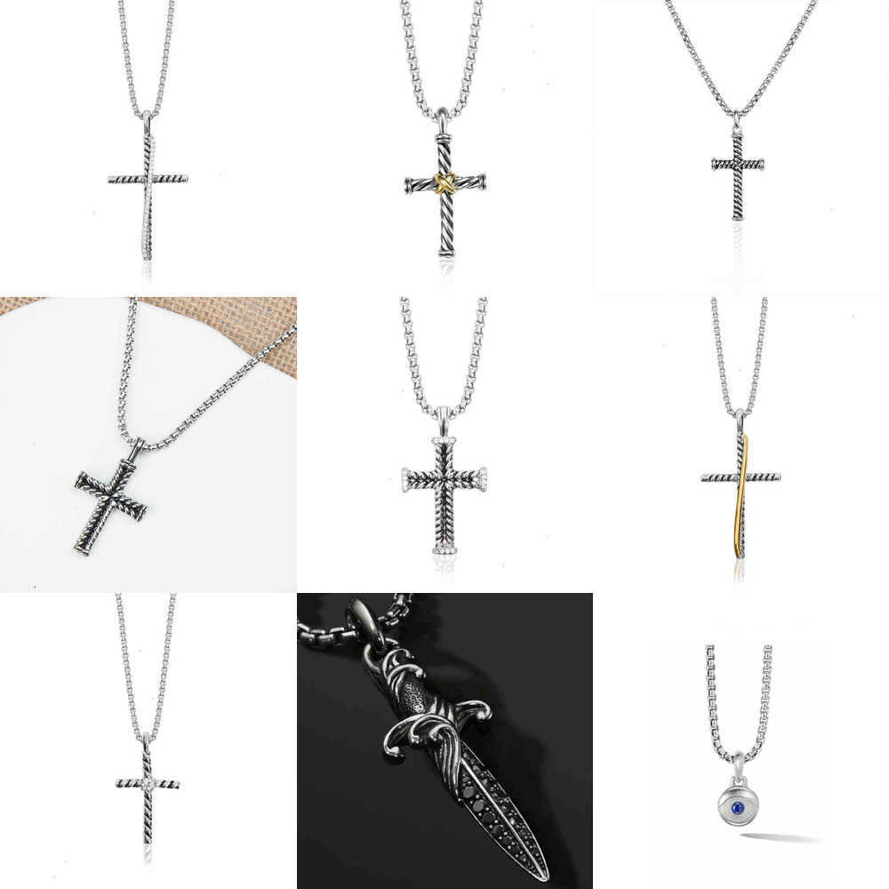 Diamond Women Mens Woman Necklace Pendant Necklaces luxury twisted cable designers jewellery Chain Cross Men Popular Strings evil eye chain designer