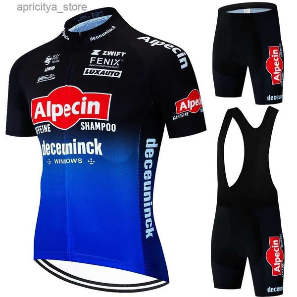 Cycling Jersey Sets Alpecin Cycling Bib Tricuta Man Sports Clothing Mens Bike Uniform Pants Gel Outfit Road Jersey Mtb Ma Kit Summer Clothes