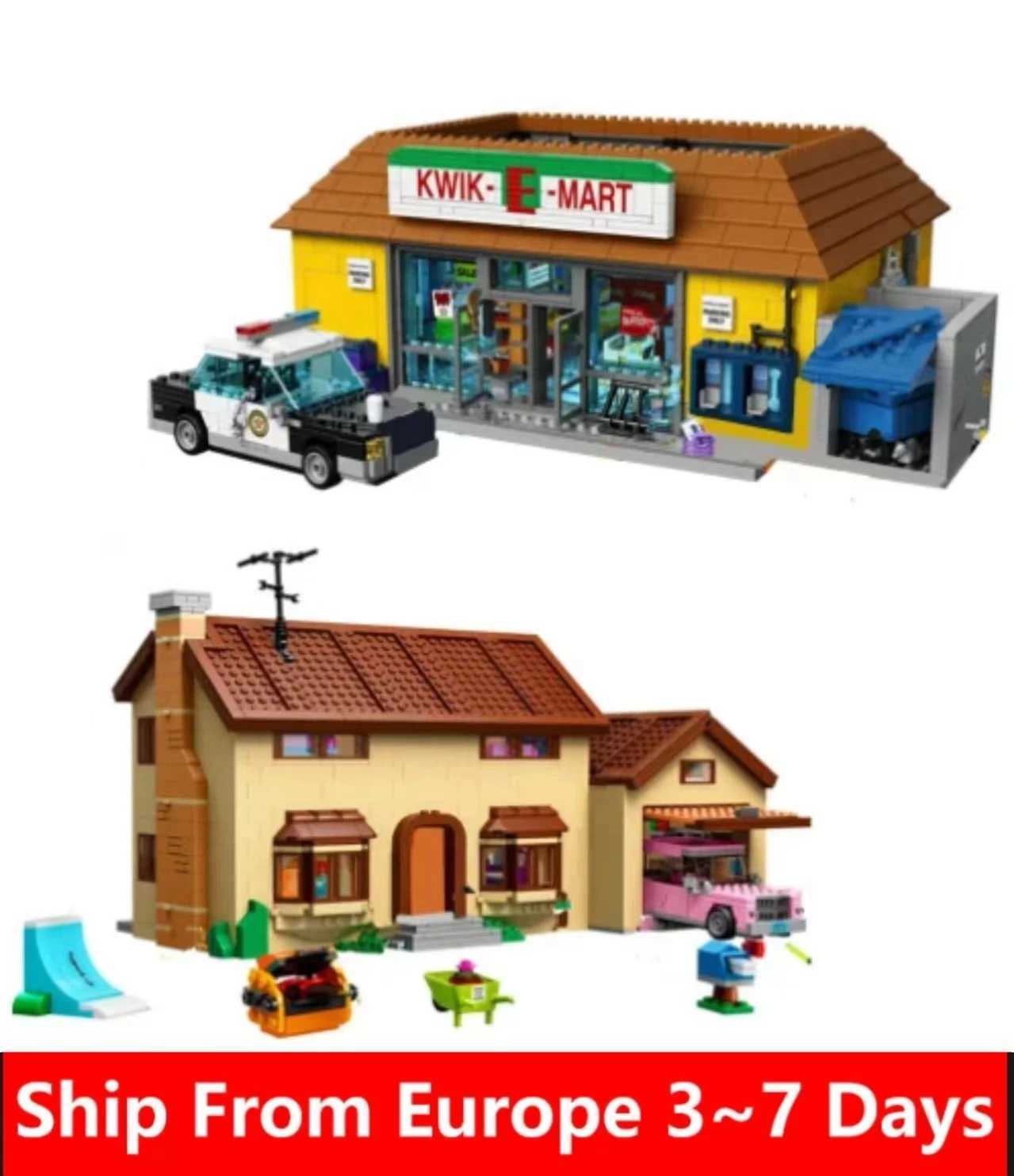 IN STOCK The Kwik E Mart And Supermarket House Model Building Blocks Bricks 16004 16005 71016 71006 Toys Birthday Christmas GiftXJ250113