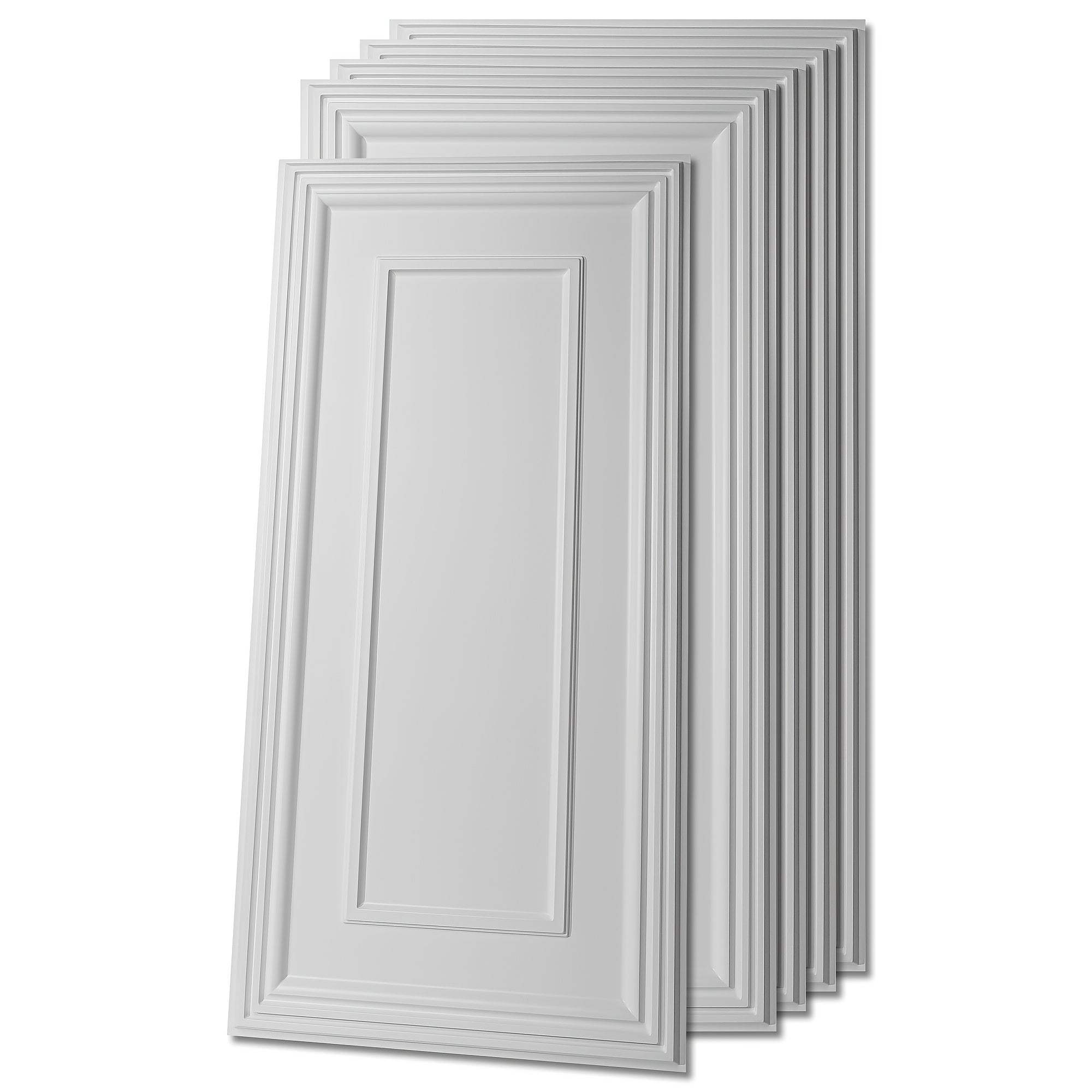 TEMU Art3dwallpanels White, Ceiling Wall Decor Pvc Panels, Waterproof, Scratch Resistant, Durable, Rectangular Panels, 24x48 Inches, 12pcs Per Box