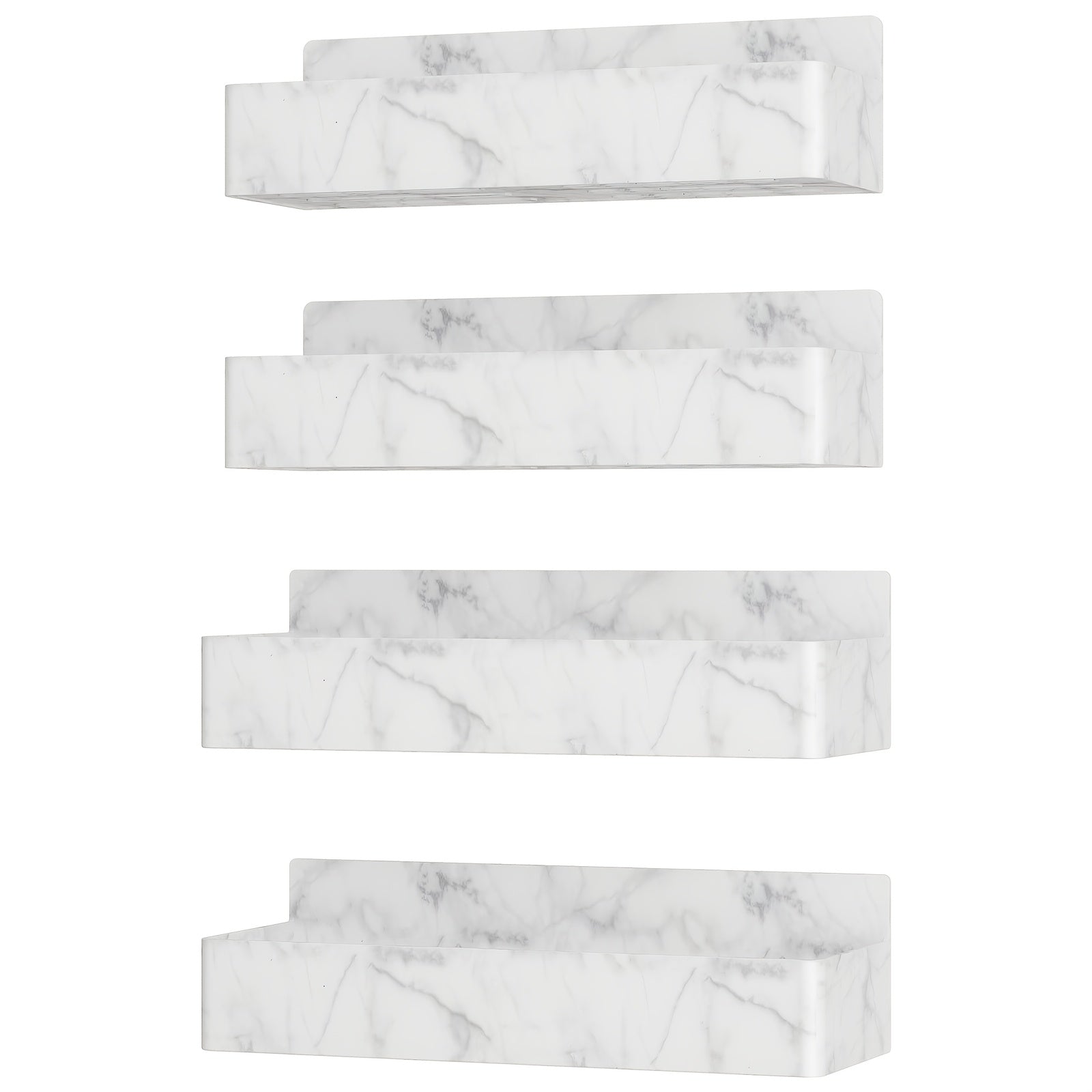 TEMU 4pcs Magnetic Spice Organizer Rack, Woodgrain Plastic Refrigerator Side Shelf, No-drill Storage For Kitchen & Laundry Appliances, Space-saving