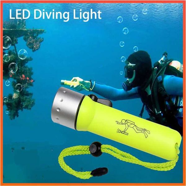 Diving Flashlight Super Bright 2000LM Q5 Waterproof Underwater Flash Deep Diving Snorkeling LED Diving Light EquipmentLX241026