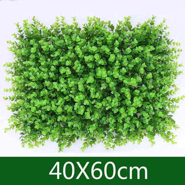 Faux Floral Greenery 40X60 cm Artificial Eucalyptus Plants Lawn Artificial Grass Simulation Grass Mat House Garden Balcony Decoration Hotel