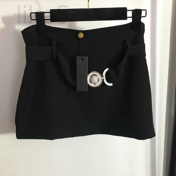 Skirts designer Winter Womens Designer Luxury For Woman Cotton Elegant Dresses Women-18 Medusa Image Short Skirt With Belt Female Dress 3FAZ