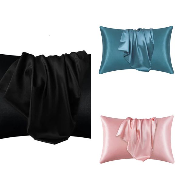 New Pillowcase Silk Cover Silky Satin Hair Beauty Case Comfortable Pillow Case Home Decor Wholesale