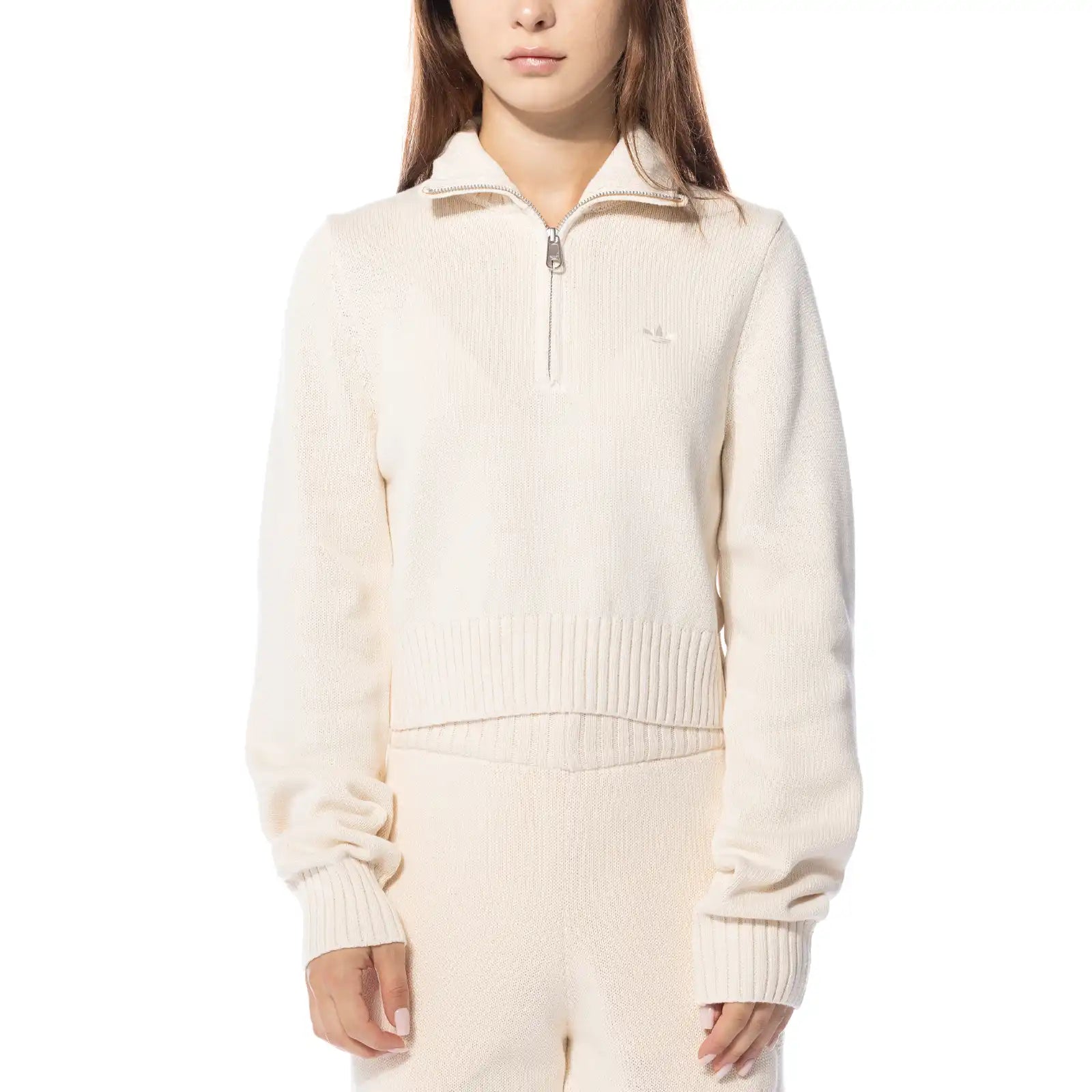 adidas Knit Half Zip W "Cream Beige" (II8043)
