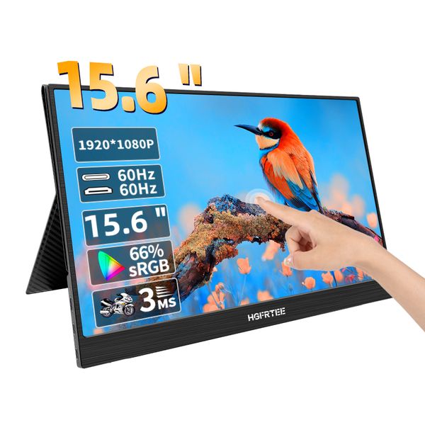 Touch Screen 15.6 Inch Portable Monitor ADS-IPS Panel Game Computer Extended display Support Type C HDMI For Laptop Switch
