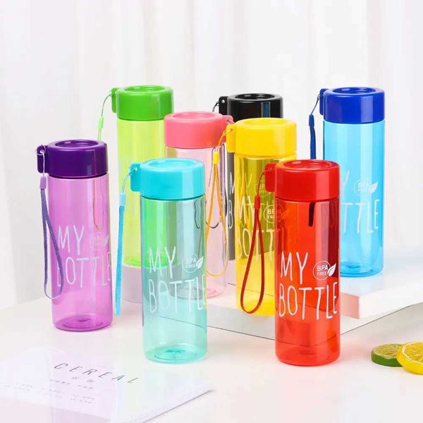 500ML Large Capacity Sports Water Bottle Transparent Drinking Cup Men Women Summer Outdoor Portable Plastic Coffee Juice CupXJ240903