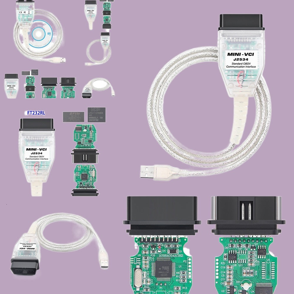 2025 USB To 16Pin V18.00.008 MINI VCI For TOYOTA TIS Tetream Mini Vci FTDI Ft232rl Chip J2534 Obd2 Car Diagnostic Cable