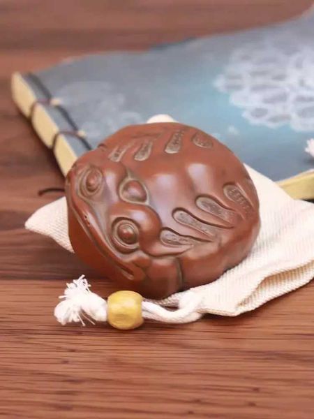 High Quality Handmade qinzhou nixing Clay Handmade Lucky FrogsTea Pet Teaset Ceremony Tea Accessories Kung Fu Cha TeaXJ240814