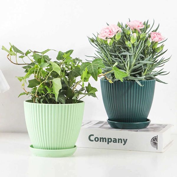 Resin Indoor Planter Flower Pots Wide Mouth Garden Pots Great for All House Plants S2412234