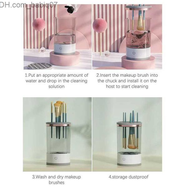 Makeup Brushes Women&#039;s eye shadow brush cleaning tool Portable electric Makeup brush cleaner with USB charging automatic Makeup brush Z
