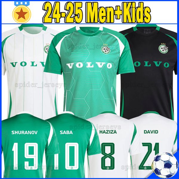 24 25 Maccabi Haifa F.C. Soccer Jerseys DAVID SABA 2024 2025 SEVERINA HAZIZA SHURANOV REFAELOV KINDA MOHAMED JABER FEINGOLD Football Shirts