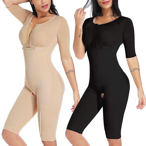 Waist Tummy Shaper Women Full Bodysuit Shapewear Post Surgery Compression Garment Firm Control Body Shaper with Sleeves Faja Shapewear 23051