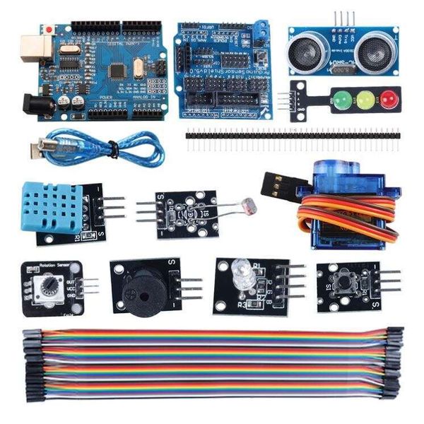 DIY Educational Programming ATmega328p Starter LED Color Sensor Traffic Light Learning Kit for ardui