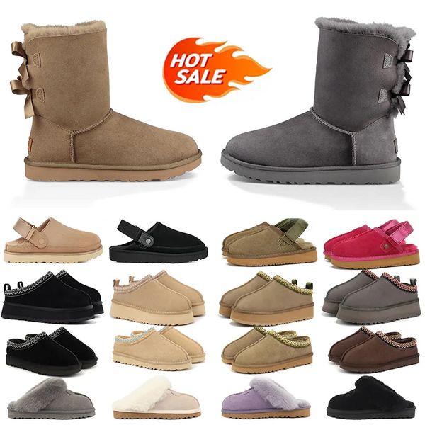 Designer slippers women shoes fur slides sandals luxury womens platform boots ultra mini ankle knee short winter snow booties outdoor warm s