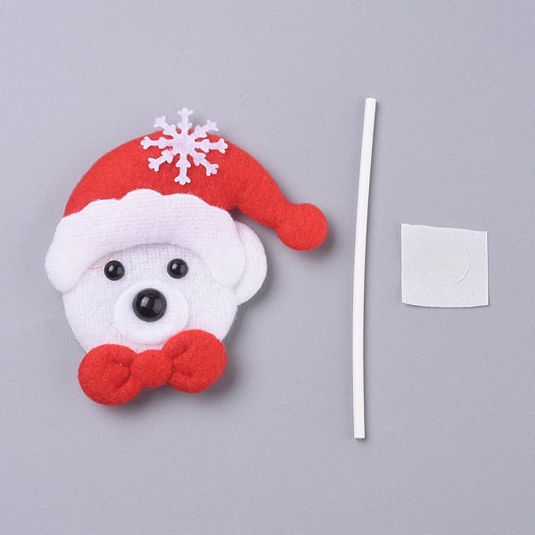Decorazione torta topper cupcake natale a forma di orso