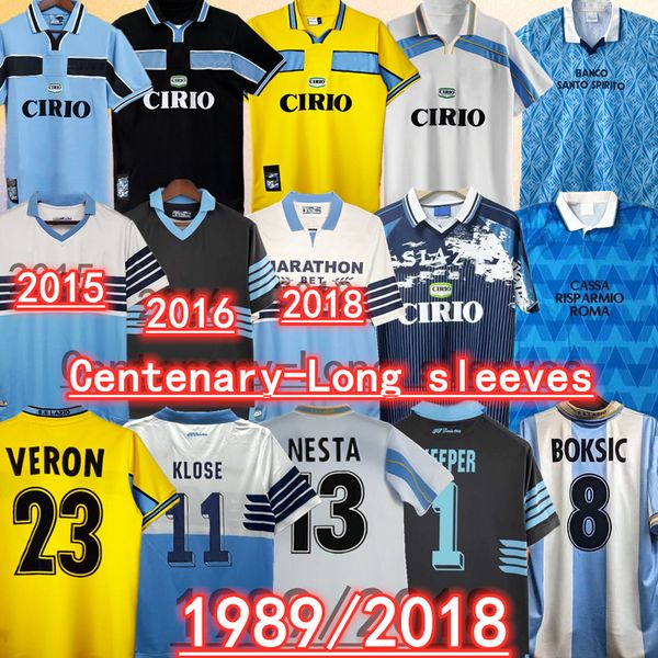 1989 1998 1999 2000 2001 Lazio Retro Soccer Jerseys Vieri SALAS MIHLOVIC VERON STANKOVIC MANCINI NESTA NEDVED INZAGHI Vintage Football Shirt