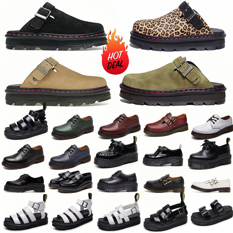 sandals for men women slides sliders black brown pink suede leather mules platform sandal mens womens slide outdoor shoes ZebZag Mule 36-45