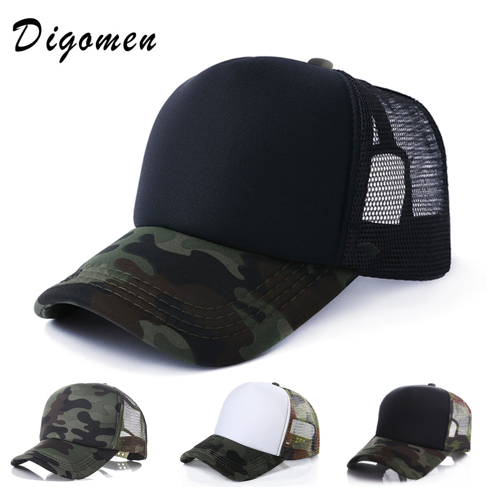 Military Training Camouflage Trucker Caps Summer Sun Hats Baseball Hat Mesh Hat