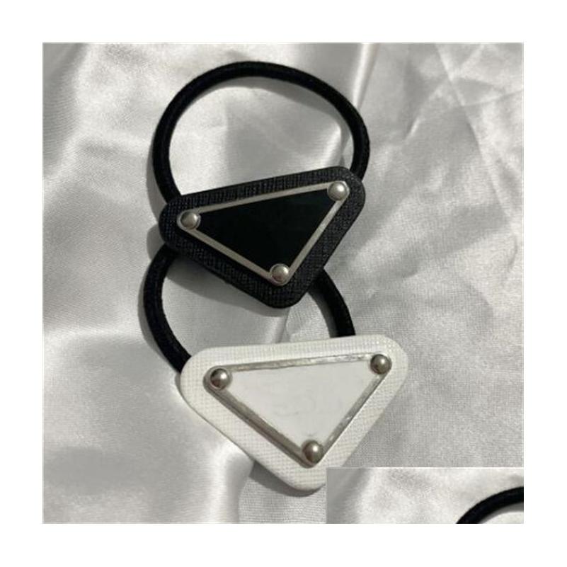 Girls Hair Accessories Hair Accessories Triangular Letter Rubber Bands Designer Women Elastic Hairbands Headband Bandanas Fashion Drop Delivery Baby
