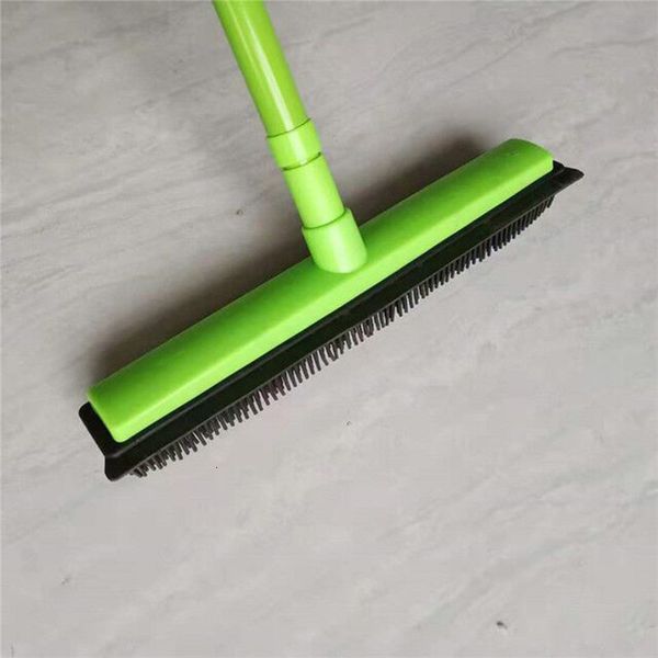 Hand Push Sweepers NonStick Hair Removal Tpr Rubber Broom Dust Scraper Telescopic Scrubbing Floor Lazy HandsFree 2023 230421