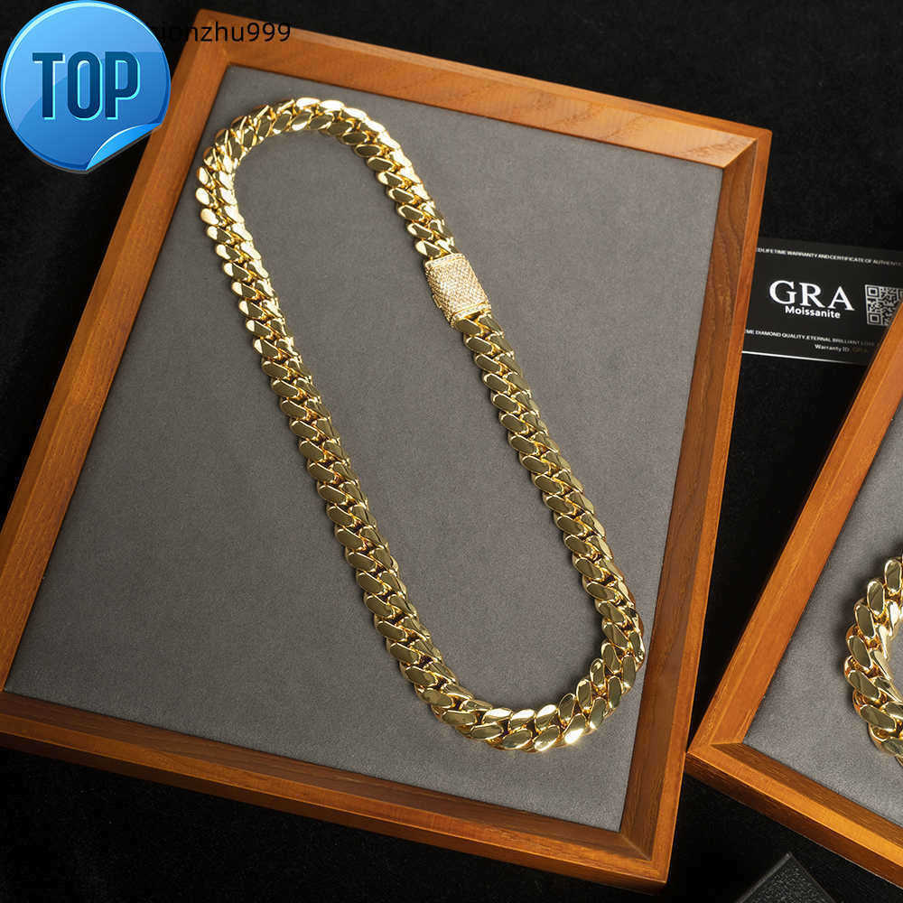 Wholesale Choker 18k Gold Custom Gold Cuban Link Chain 24k Gold Cuban Miami Chain 20mm Miami Cuban Chain Necklace