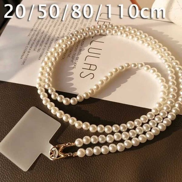 Cell Phone Straps Charms Universal Crossbody Phone Lanyard New Pearl Beaded Stra 20-50-80-110cm Length Strap for Mobile Phone Handbag Purse