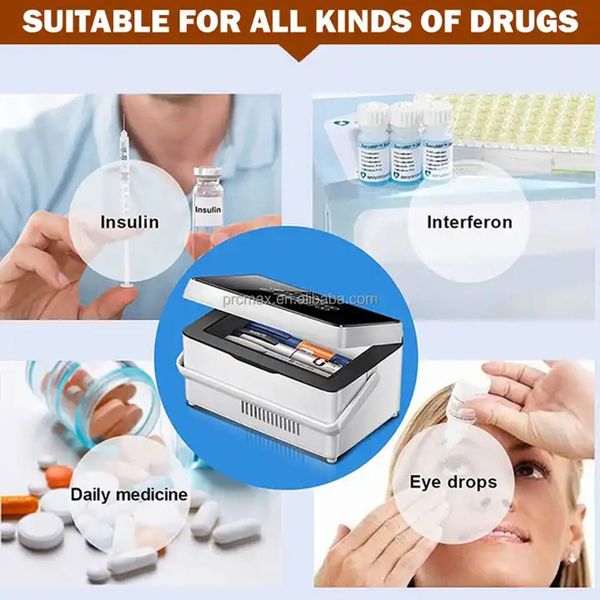 Cooling Insulin Box Travel Car Home Insulin Storage Refrigerator Touch Screen LED Drug Refrigerator Used to Store Vaccine Insuli Sre